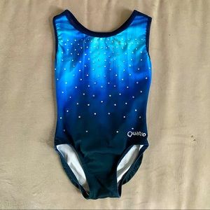 So pretty Quatro ombre crystal gymnastic leotard